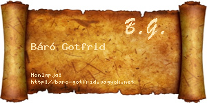 Báró Gotfrid névjegykártya